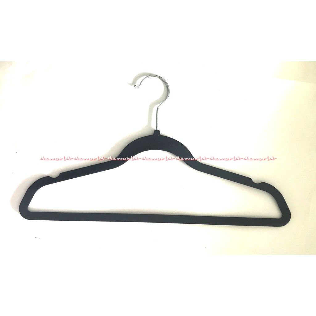 Kris Clothes Velvet Hangers 24pcs Gantungan Baju Hanger Bludru Hitam Mewah Exclusive Pakaian Stora Velvet