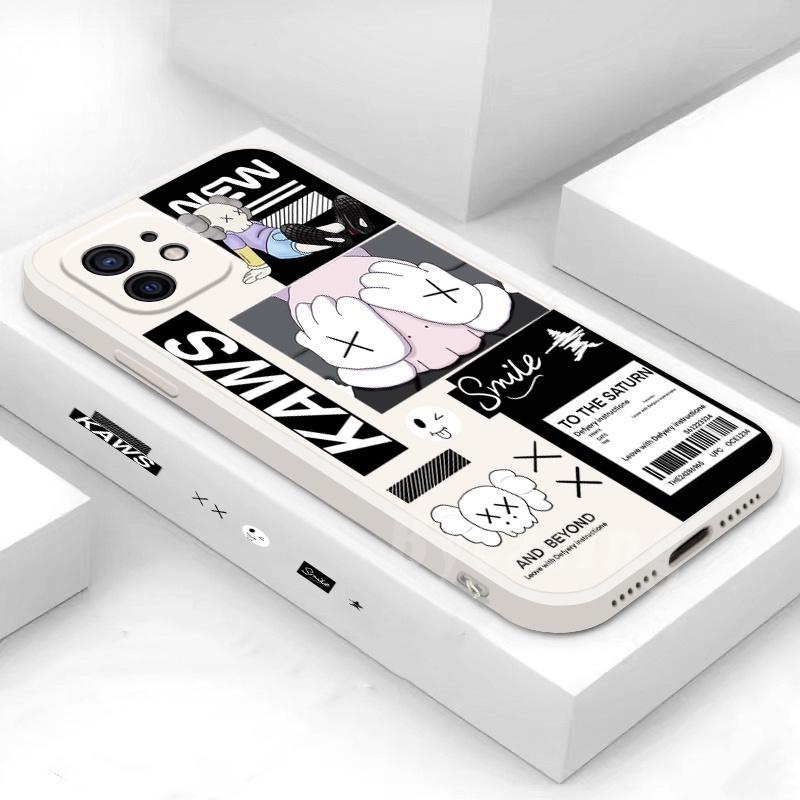 Soft Case Silikon TPU Matte Motif Kaws Sesame Street Untuk iPhone 13 Pro Max 12 11 Xr XS 6 6S 7 8 Plus