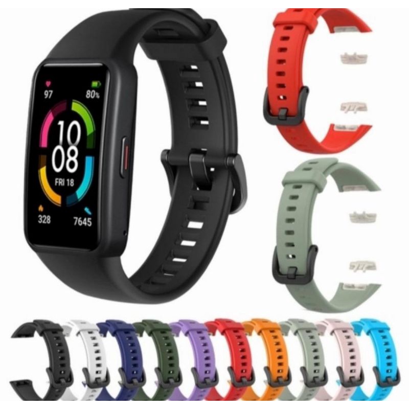 STRAP SILIKON GELANG TALI RUBBER SILICONE HUAWEI BAND 6 HONOR BAND 6