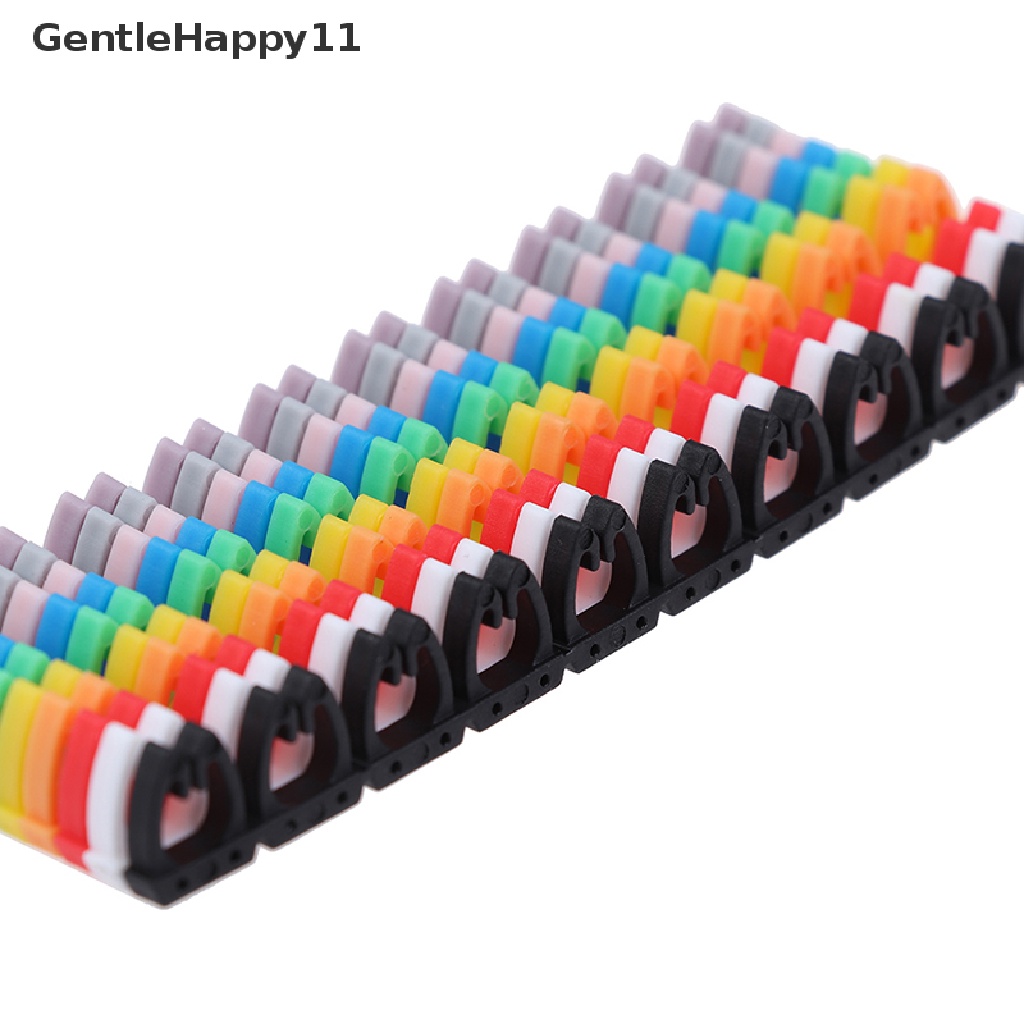 Gentlehappy 100Pcs/lot Label Mark RJ45 CAT5/CAT6 Warna Tahan Air Stiker Kabel Angka