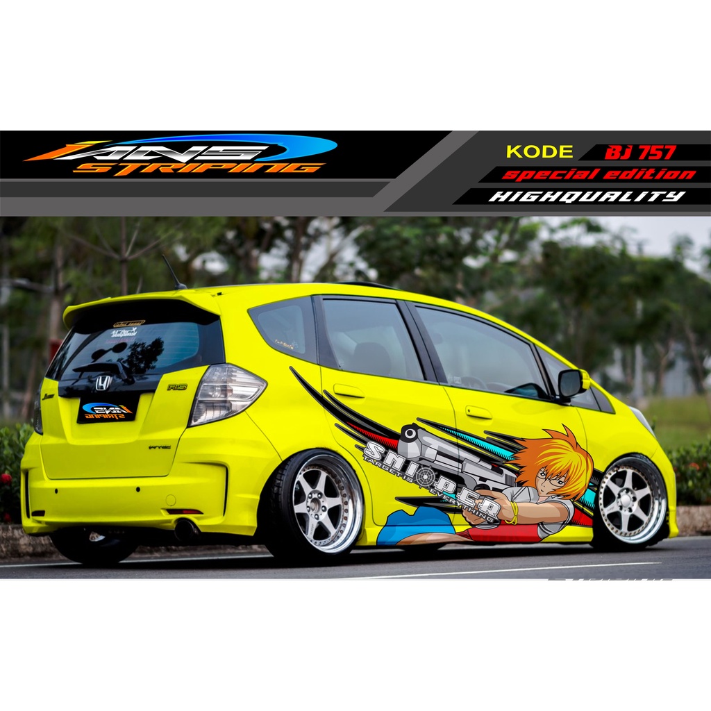 STICKER MOBIL HONDA BRIO AGYA JAZZ AVANZA YARIS / DECAL STICKER MOBIL JAZZ / STIKER MOBIL