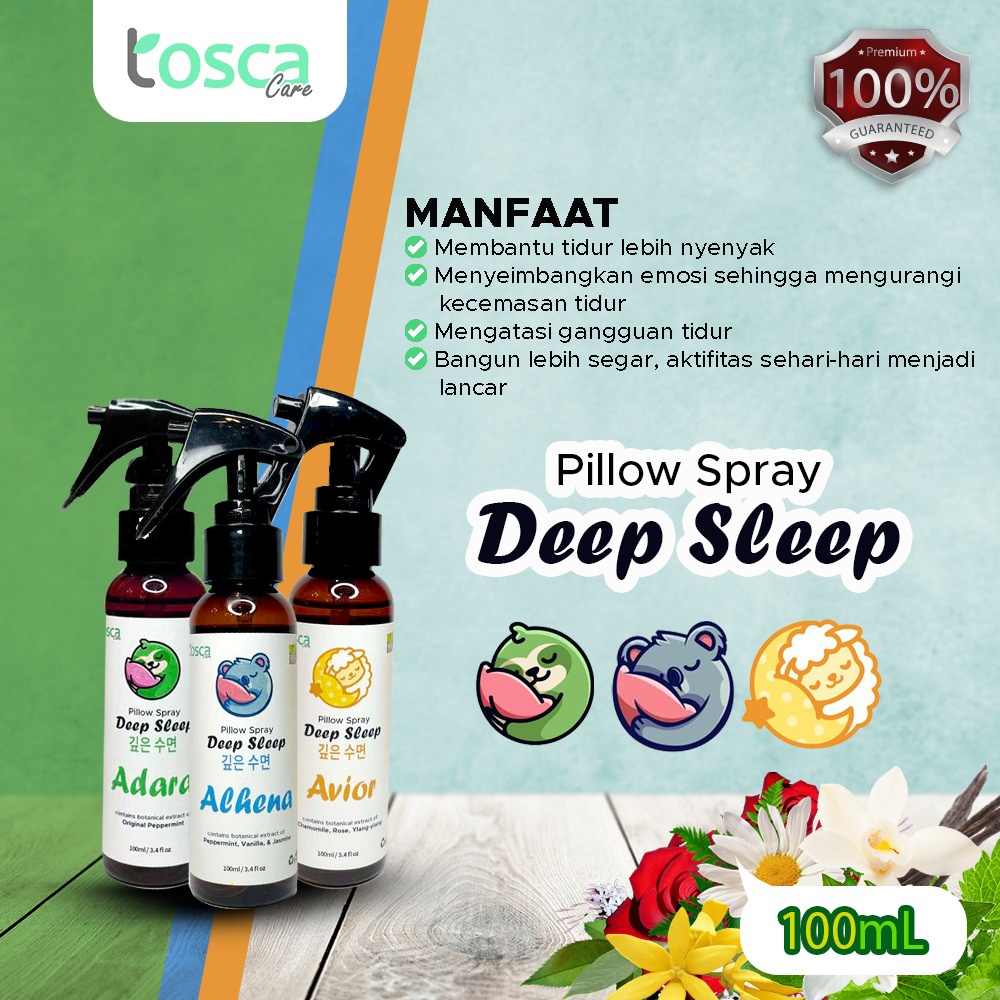 TOSCA Natural Deep Sleep Aid Aromatherapy Pillow Spray 100ml