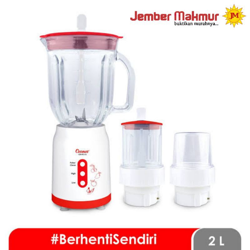 Blender Kaca 3in1 Cosmos Blenz  2L CB 812G  -  CB812G  2 Liter Dry &amp; Wet Mill  Original