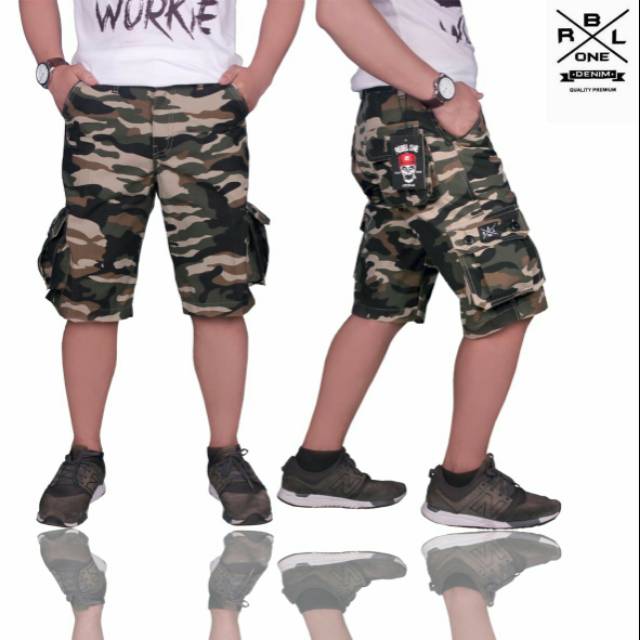 Celana cargo pendek army original rebel one