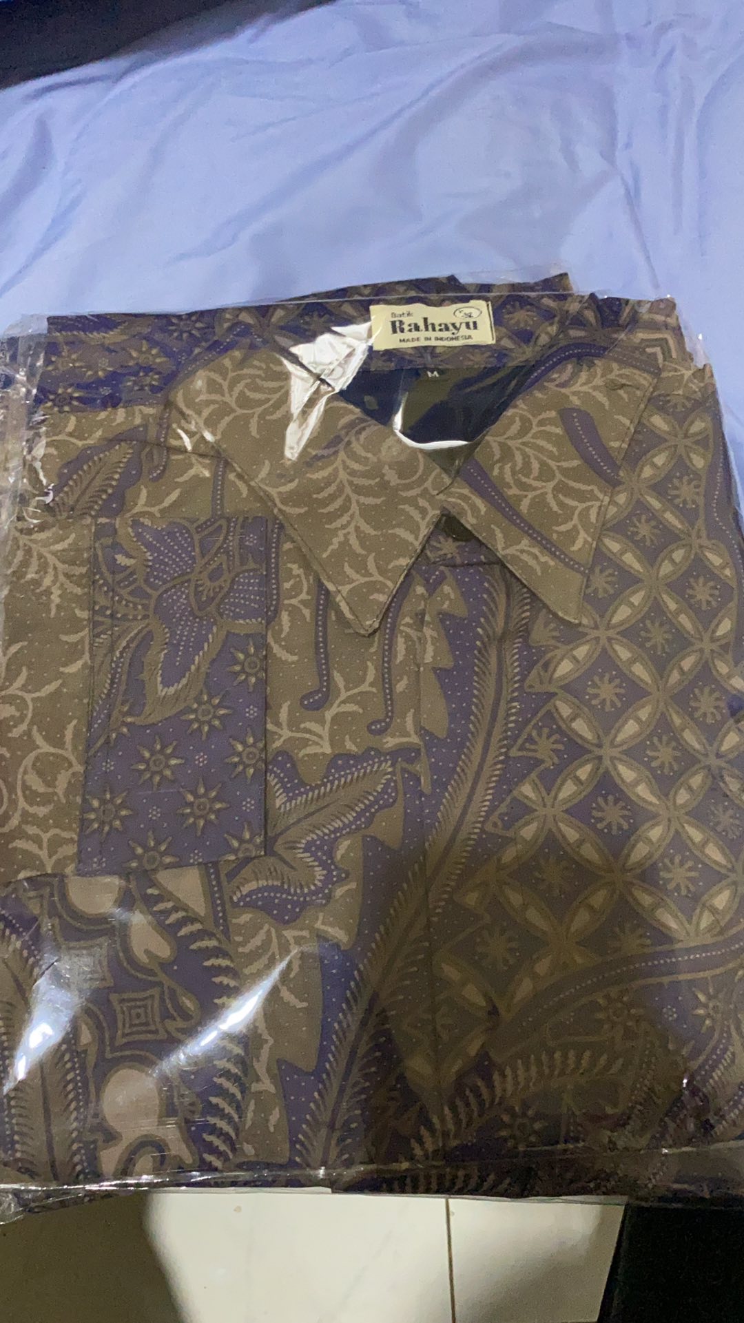 Batik Pria Lengan Panjang Peksi Biru Navy Full Furing Reguler Fit Batik Pria Solo