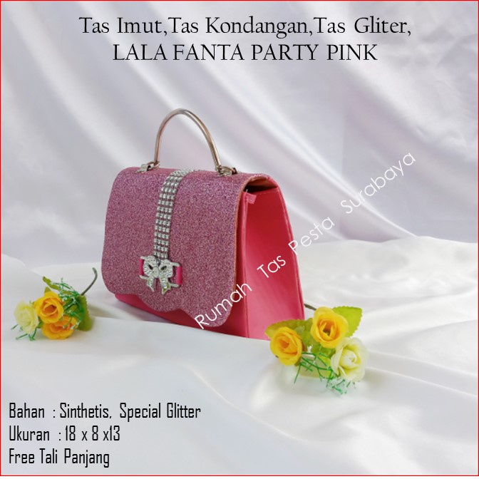 Tas Imut,Tas Kondangan,Tas Gliter,LALA FANTA PARTY PINK