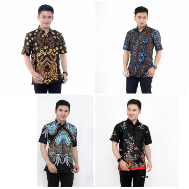 Hem Batik Pria Pendek Lawasan Sogan/Pari Sulur/Parang Black/Merak Papua Ori By Batiek