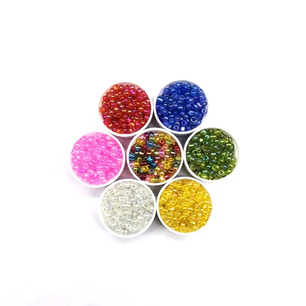 Manik-manik Kaca Czech Warna-Warni Ukuran 2mm 3mm 4mm Untuk Aksesoris