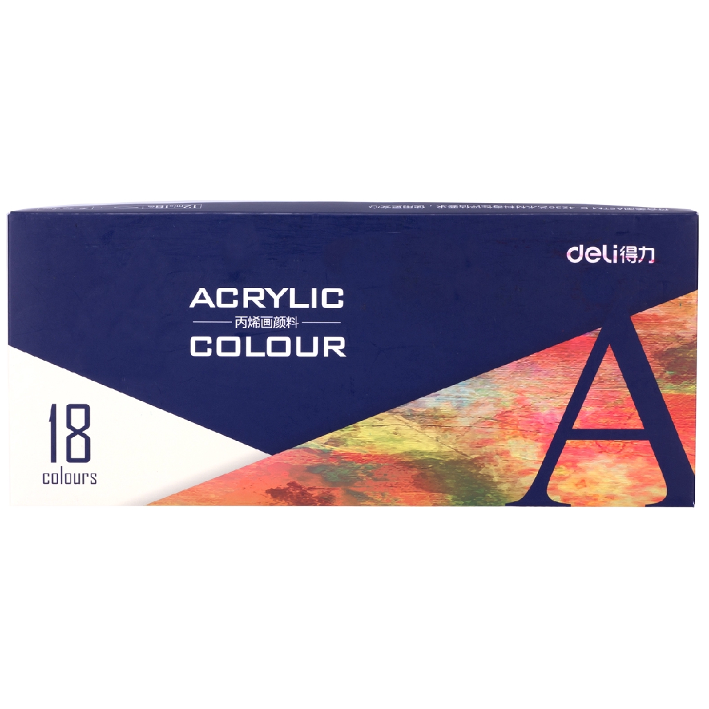 Deli cat  akrilik  12 18 24 warna cepat kering dan halus 