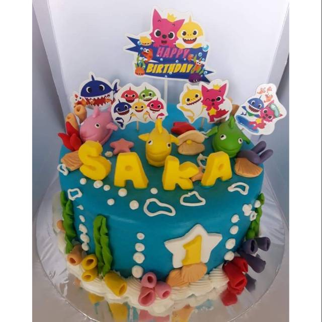 

Kue Ulang Tahun Baby Shark / Cake Ultah Baby Shark