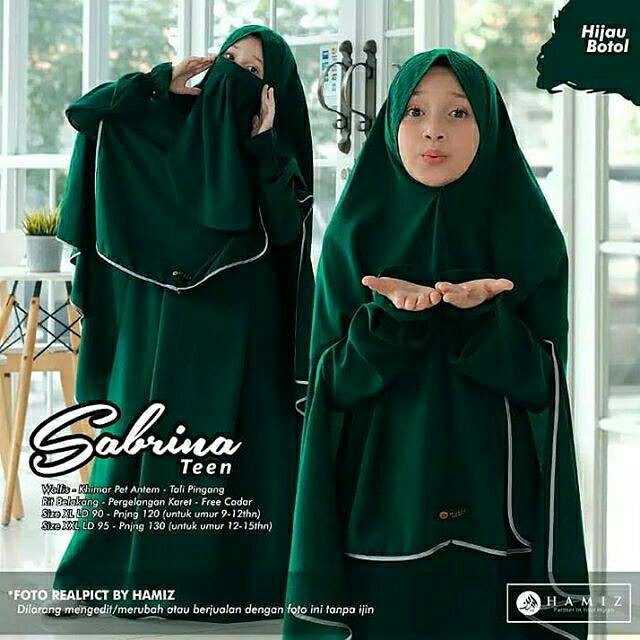 Gamis Anak SABRINA TEEN SYARI gamis anak remaja set khimar wolfis original cadar niqab
