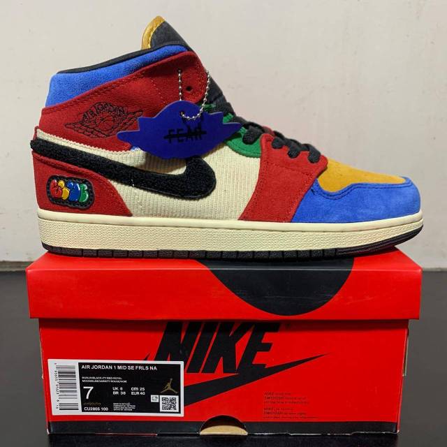 Air jordan 1 mid fearless blue the great