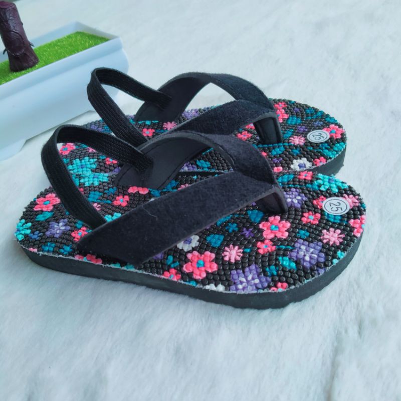 Sandal anak baby lucu motif bunga sakura