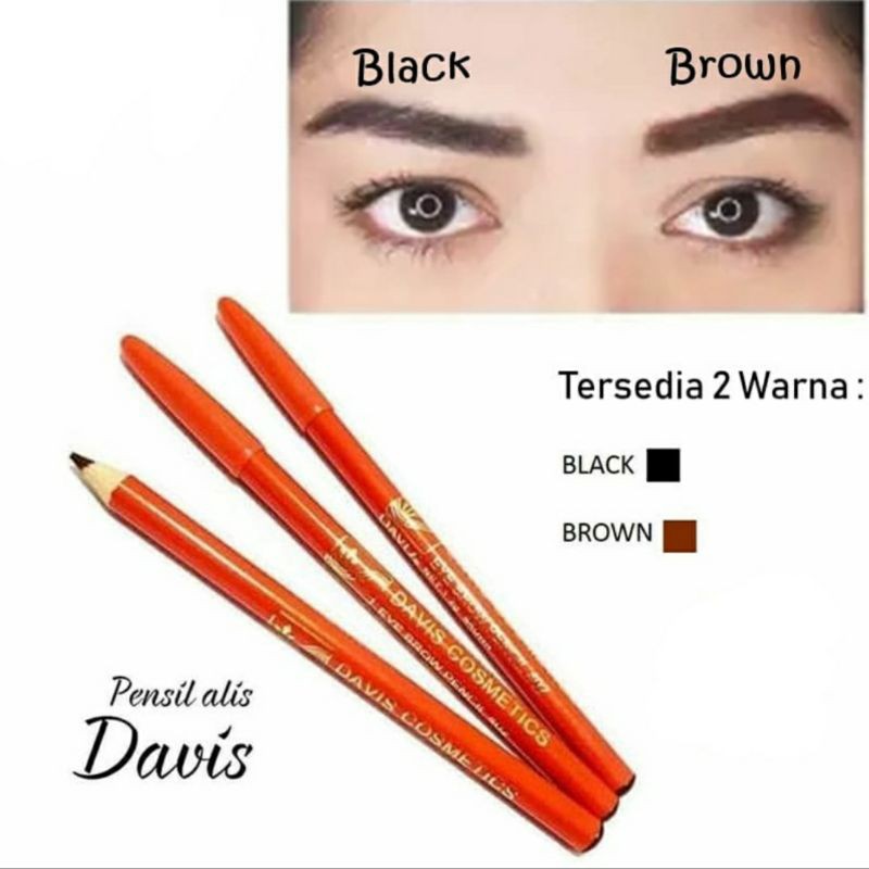 [BPOM] DAVIS Eyebrow Pensil Alis Davis Eyebrow Pencil Kosmetik Mata