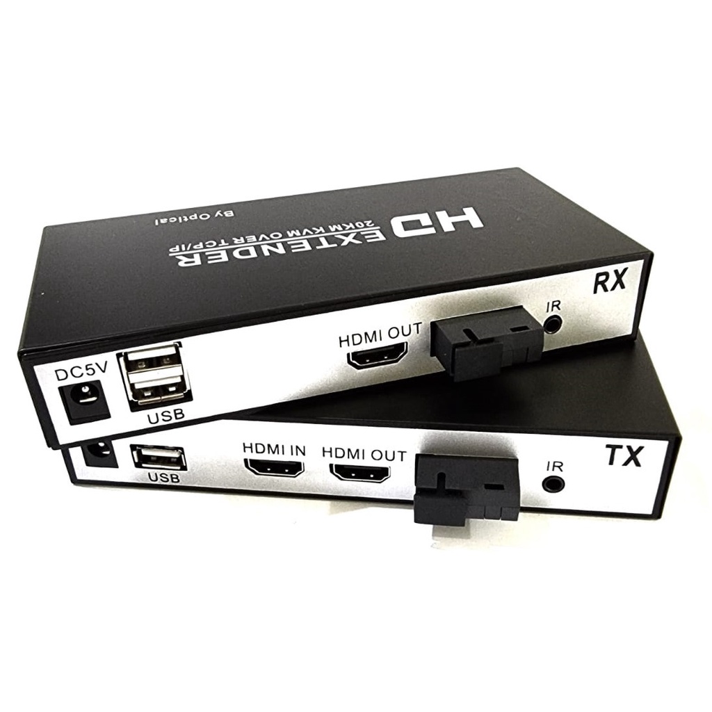 KVM HDMI Extender Fiber Optic Single Mode up to 20km SC to SC Full HD