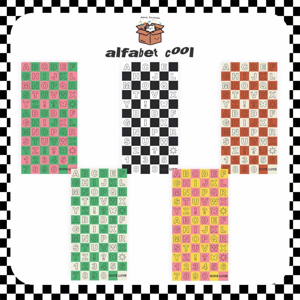 

Alfabet Cool | Aesthetic alfabet by moonpackage