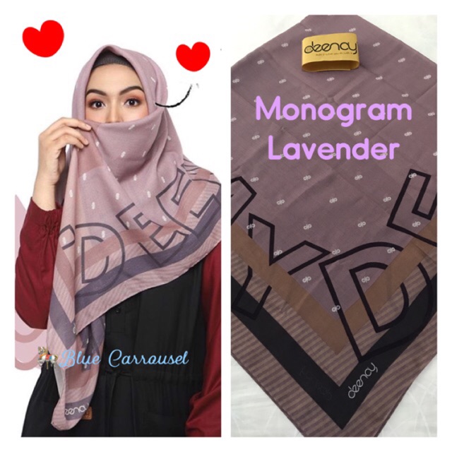 Deenay Voal Scarf Monogram Lavender