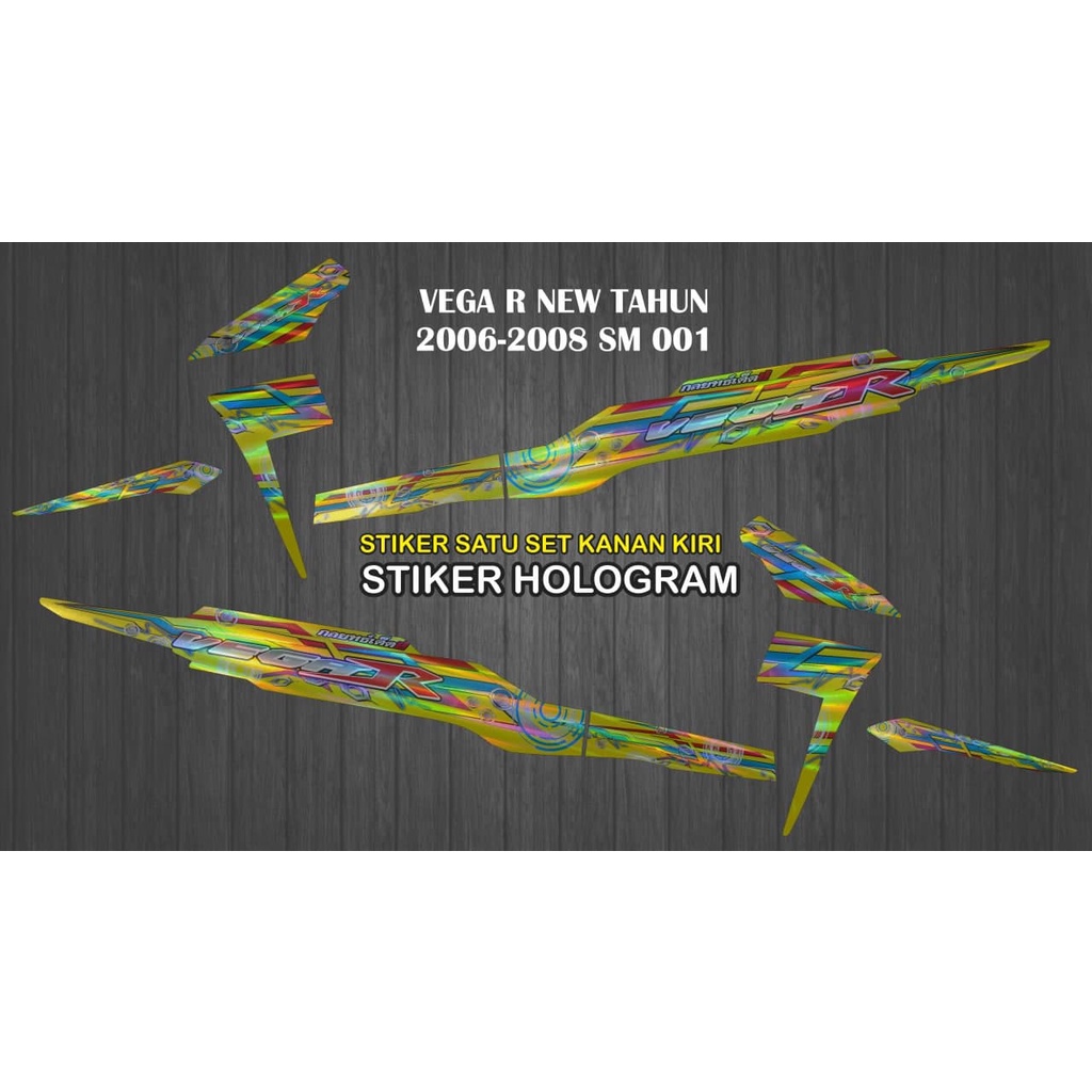 HOLOGRAM STIKER STRIPING DECAL VEGA R NEW TAHUN 2006-2008 SM 001