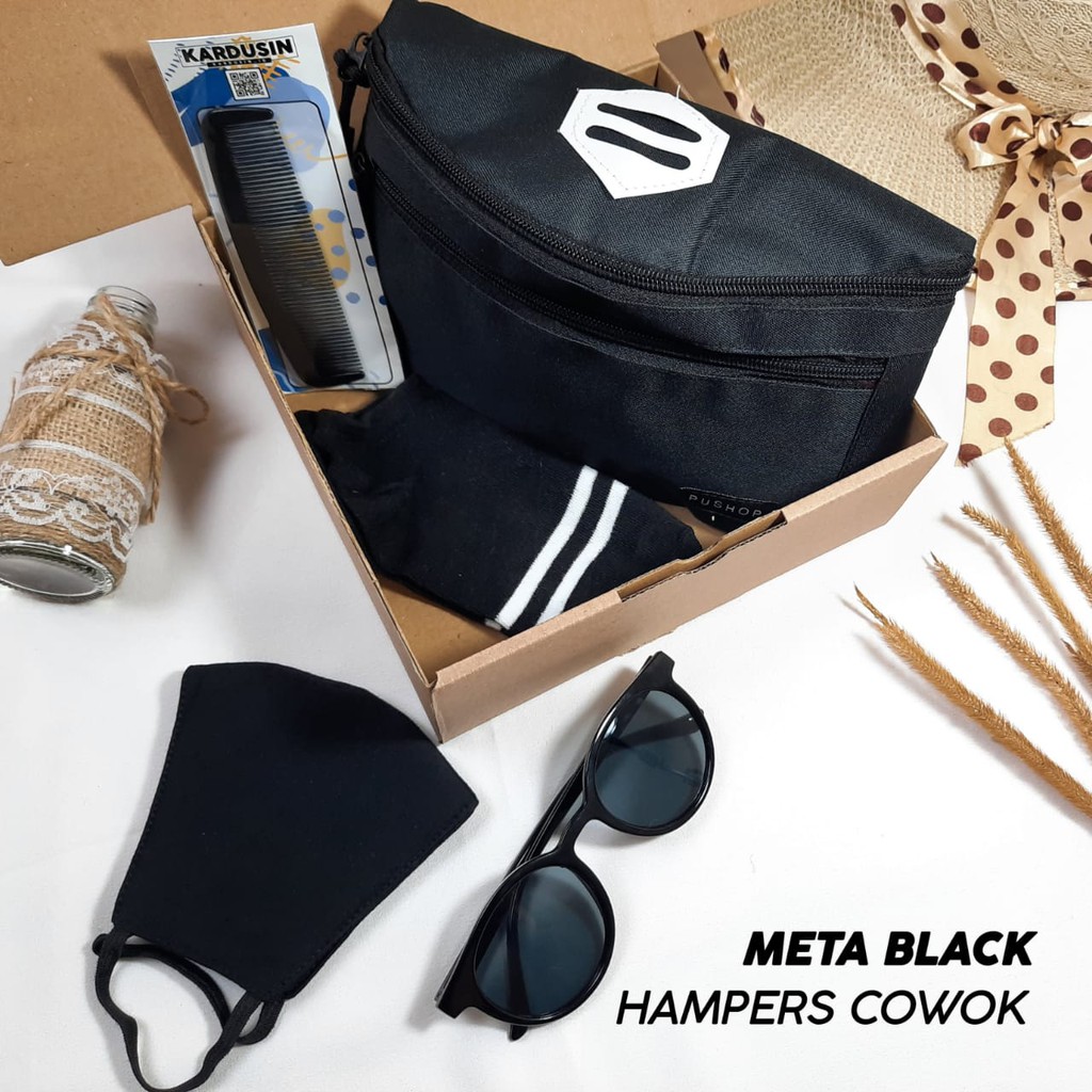 

Hampers Box Termurah / Gift Box / Kado Ulang Tahun Cowok, Pacar Gebetan Meta Black