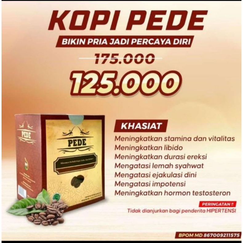 

Kopi PEDE/ Kopi PEDE Herbal Pria Makin PEDEEE