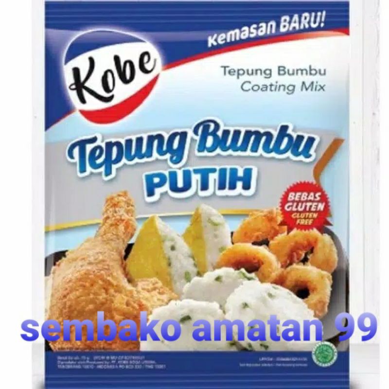 Kobe Tepung Bumbu Putih Bebas Gluten 70 Gram