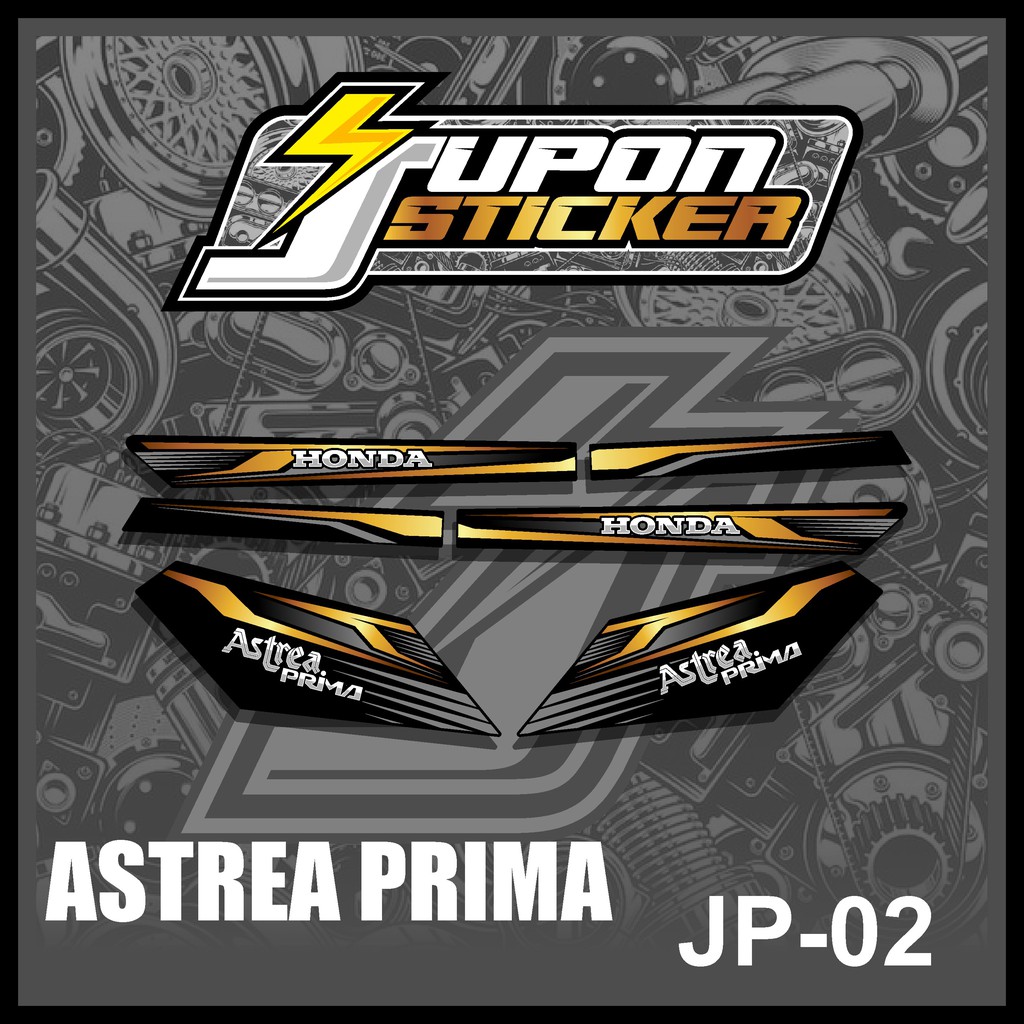 Sticker Striping Sticker Lis Variasi Sepeda Motor Astrea Prima Desain JP-02