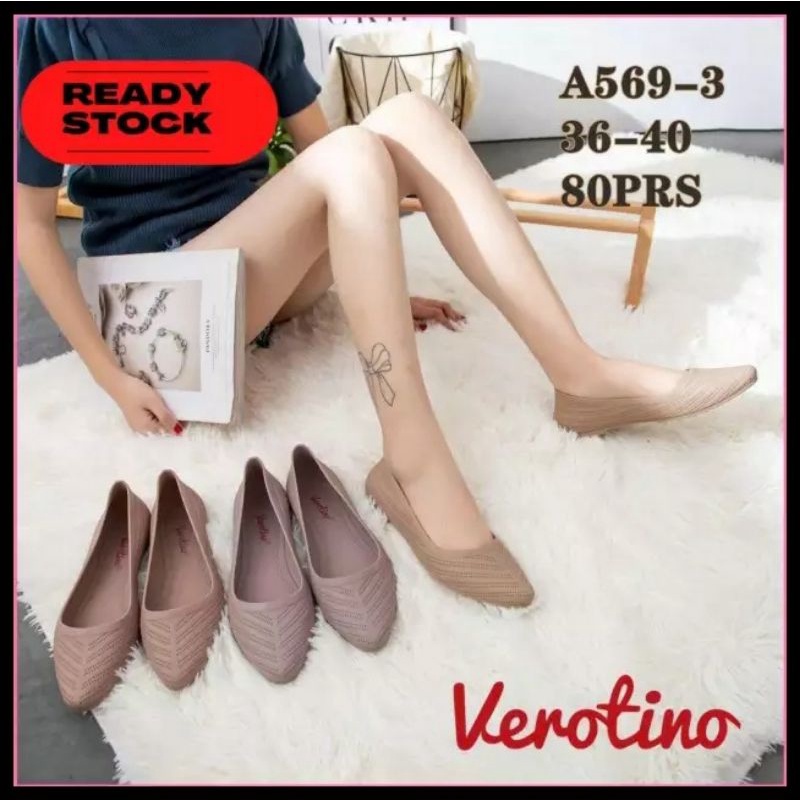 Verotino 569 / Karis 207 Sepatu Karet Jelly Flat / sepatu Karet Jelly Import Wanita. SK099