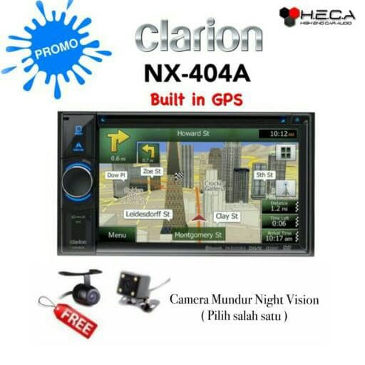 Paket Clarion NX-404A GPS Double din Tape Audio Mobil   Kamera HD CCD