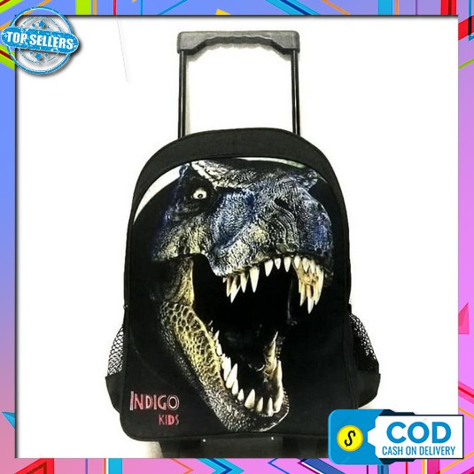 Tas Troli Tas Roda Import Ransel Anak Tas Dorong Cewek Smp Trolly Keki Tas Koper Dinosaurus / Tas An