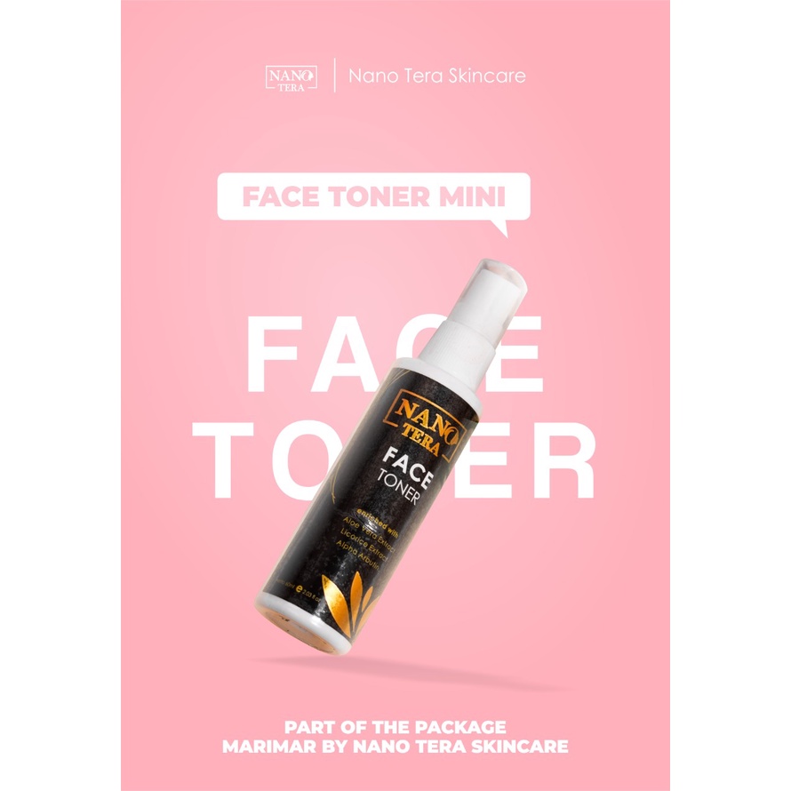 Krim Jerawat Ampuh Paket Acne BPOM  Nanotera Skincare Pria dan Bekasnya Kulit Berminyak Bruntusan-Face Toner