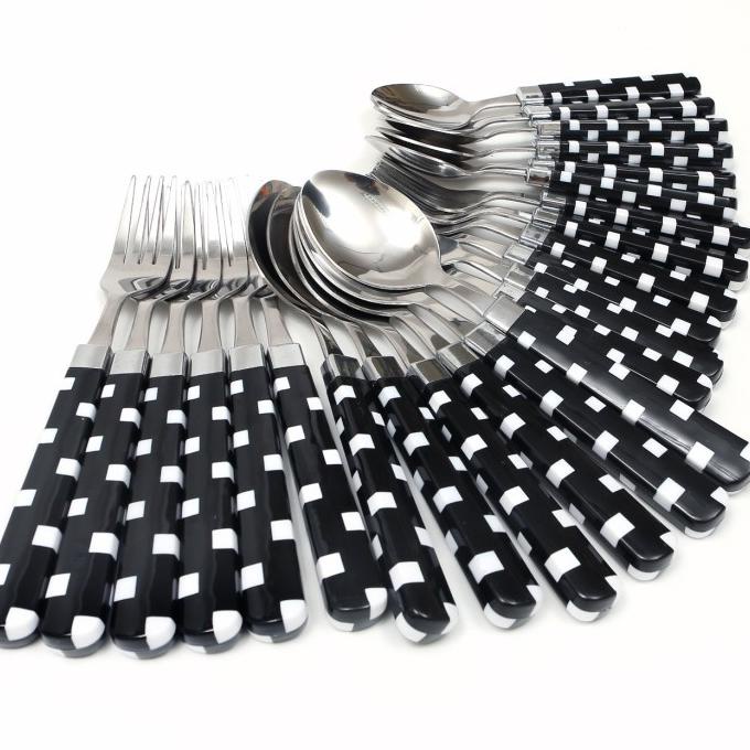 Vicenza Stainless Steel Sendok dan Garpu Set V240C Hitam