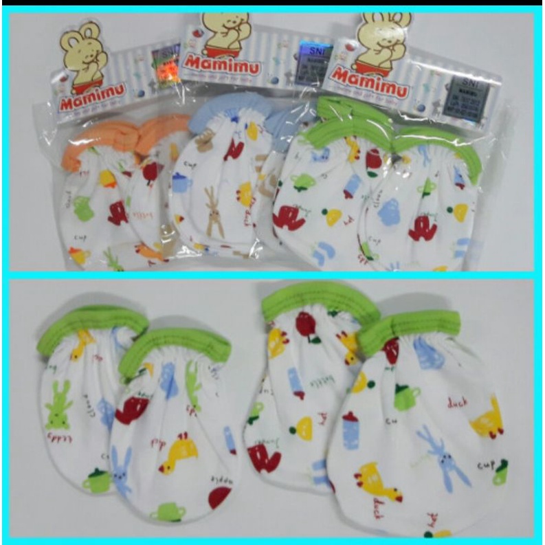 1 set sarung tangan dan kaki bayi Mamimu