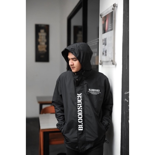 BLOODSUCK Jaket Casual Jaket Parasut Pria Jaket Outdoor