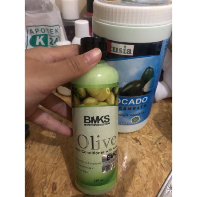 [ORI] KONDISIONER PENYUBUR RAMBUT Ekstrak Zaitun Aloe Vera dalam 14 Hari | BMKS Olive Conditioner