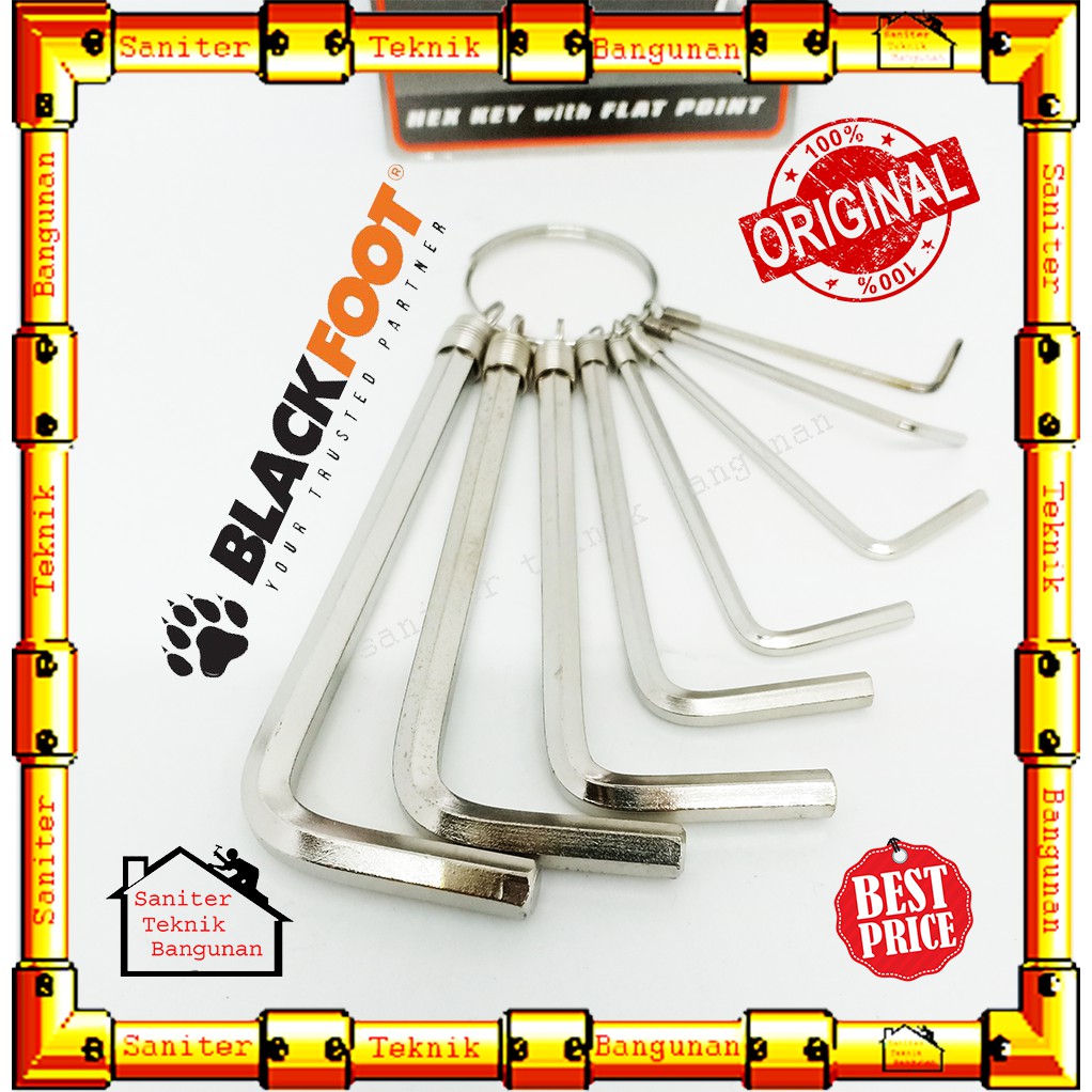 KUNCI L SET BLACKFOOT-HEX KEY 8 PCS