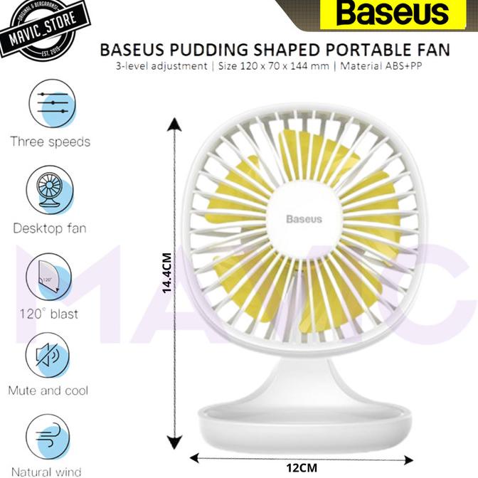 BASEUS PUDDING SHAPED FAN KIPAS ANGIN MEJA USB