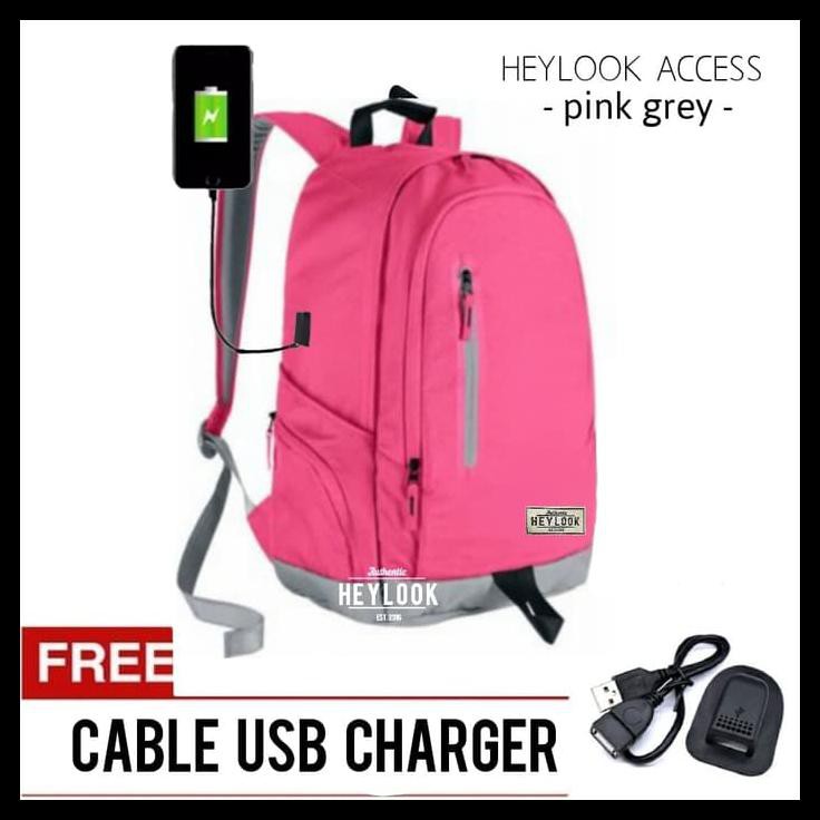 MODEL TERKINI / TERBARU / RANSEL PRIA / RANSEL WANITA / TAS ADIDAS - PINK GREY STOCK