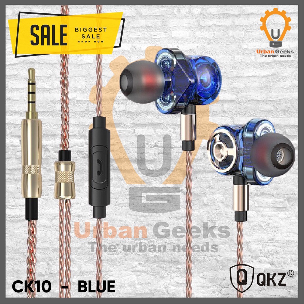 Earphone Music HiFi 4D Sound With Mic QKZ CK10 Six Core Dynamic Driver