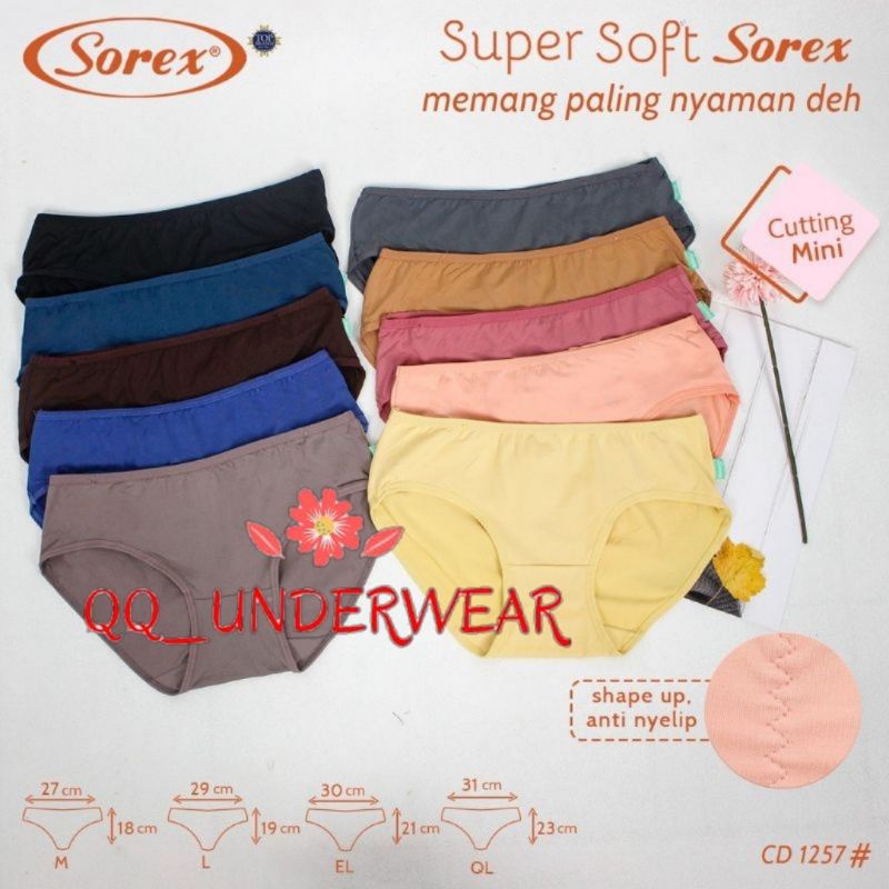 Sorex Celana Dalam Wanita 1257/CD Cewek Super Soft /CD Sorex 1257