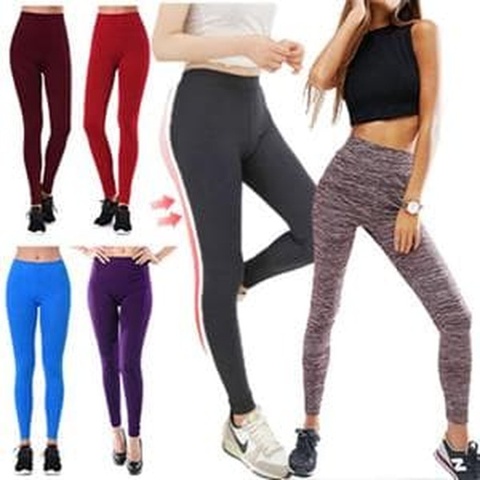 Celana Legging Panjang Dewasa All Size Fit To L Bahan Adem