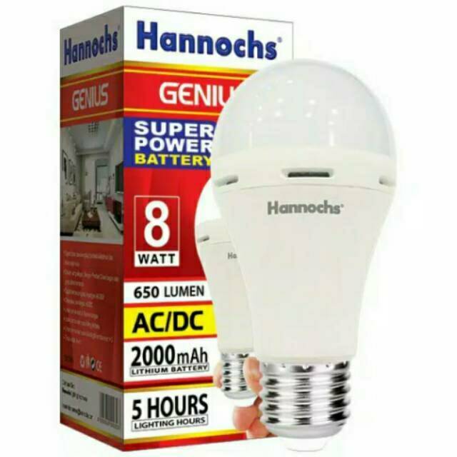 Lampu Led Emergency Hannochs 8w Hannoch Genius 8 Watt