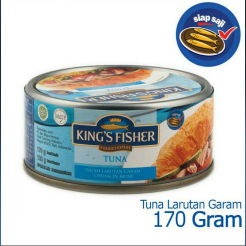 

KING FISHER TUNA DALAM AIR GARAM TUNA IN BRINE 170 GRAM