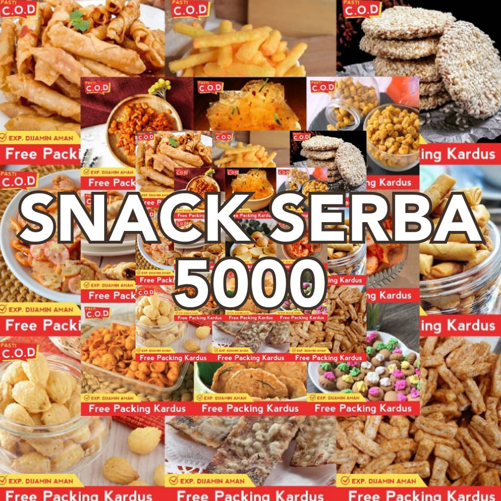 

Snack Serba 5000 cemilan snack kiloan pedas manis gurih asin