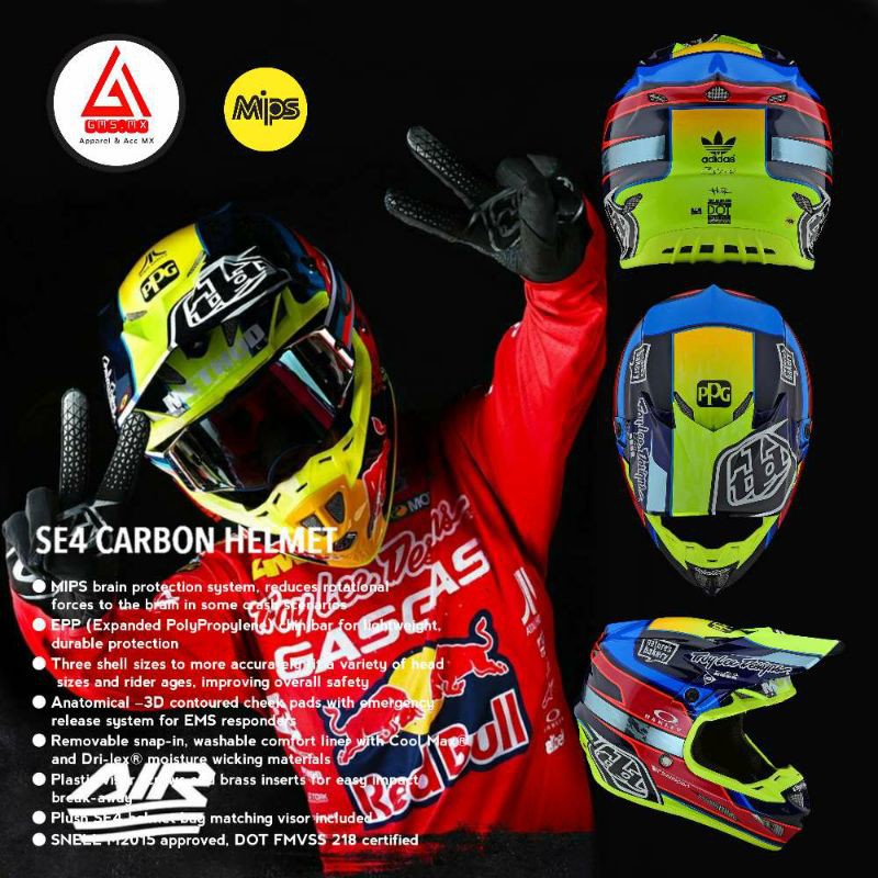 HELM TROY LEE DESIGN S4 CARBON, TROY LEE DESIGN S4 CARBON HELMET