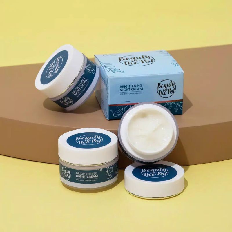 Distributor Resmi Beauty In The Pot Paket Krim Pemutih Wajah BPOM Cream Brightening Glowing Skin Lightening Whitening Penghilang Flek Hitam Membandel Perawatan Kecantikan Halal Bumil Busuy Wajah Muka Wanita Pria COD Termurah Original