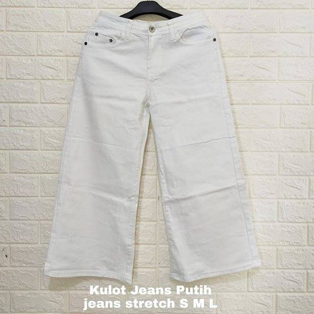 Kulot jeans putih