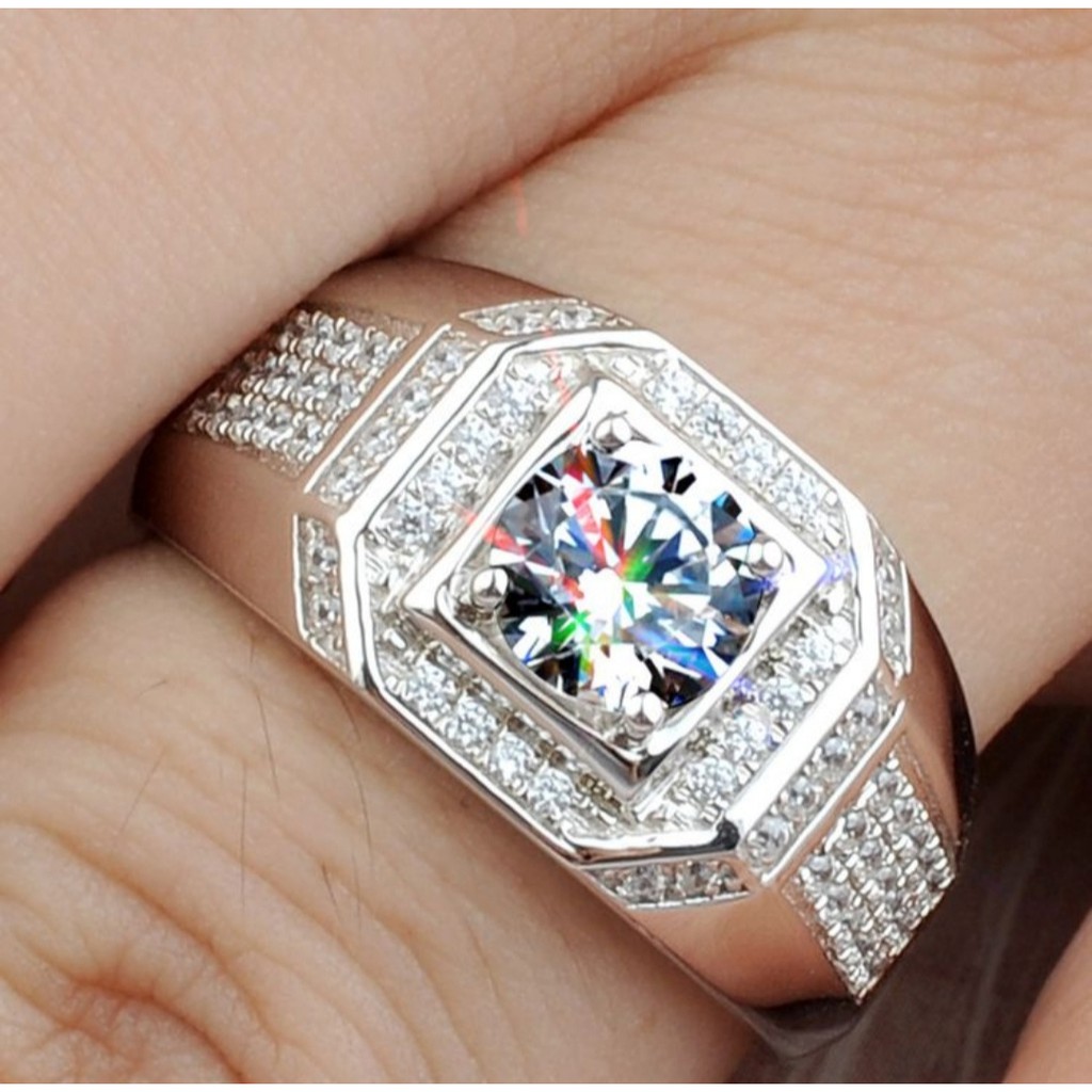 Cincin Classic 925 Silver Filled Berlian Zircon
