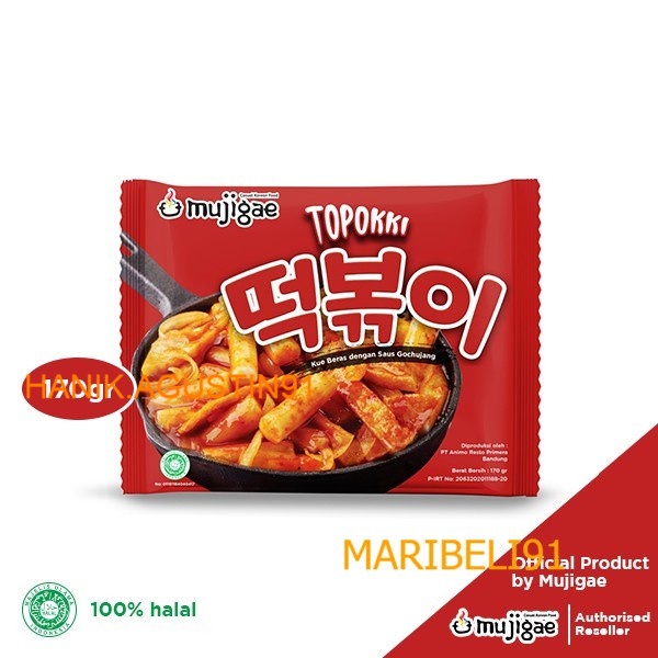 

Mujigae Topokki 170gr / Tteokbokki Instan / Tokpoki / Topoki / Makanan Korea Instan Halal MB91