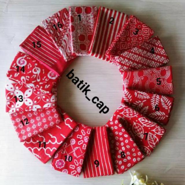 KAIN BATIK  CAP CORAK MERAH  PUTIH  Shopee Indonesia