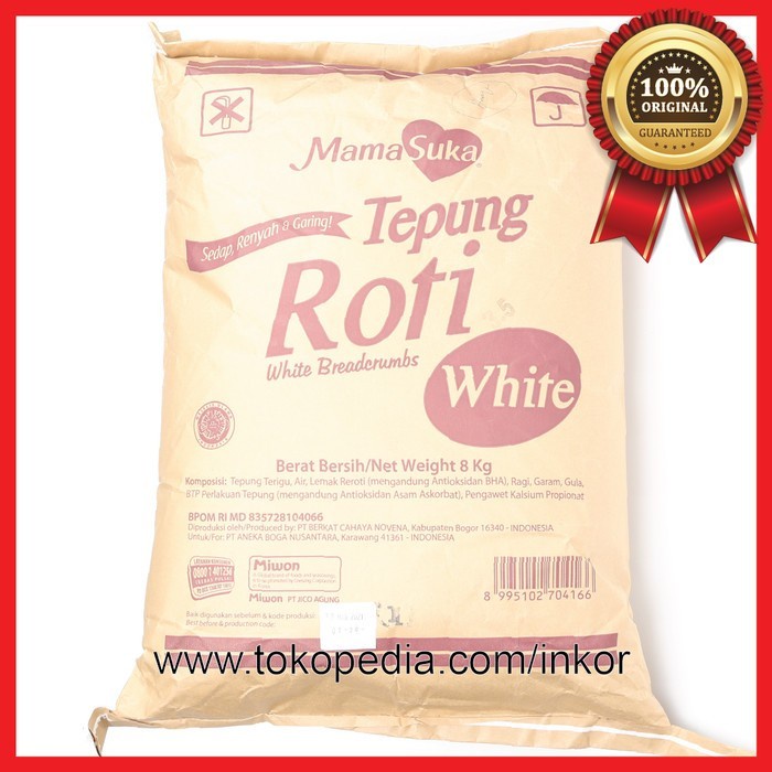 

BISA COD MAMASUKA TEPUNG ROTI WHITE BREADCRUMB SEDAP RENYAH GARING 8KG